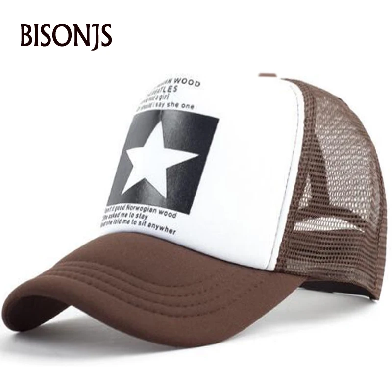 BISONJS 2020 новая пятиконечная сетчатая бейсбольная кепка для мужчин и женщин, летняя модная открытая шляпа от солнца, уличная Кепка в стиле хип-... BISONJS 2020 новая пятиконечная сетчатая бейсбольная кепка для мужчин и женщин, летняя модная открытая шляпа от солнца, уличная Кепка в стиле хип-...