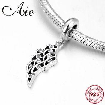 

925 Sterling Silver Charms Angel wings Pendants Beads Mother's Day gift jewelry Fit Original European Charm Bracelet