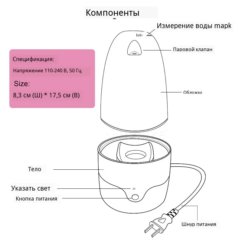 Copa паровой стерилизатор для менструальных чашек, физический Антибактериальный медицинский стерилизатор для менструальных чашек, убивающий 99.9% вредных зародышей, Дамская чашка