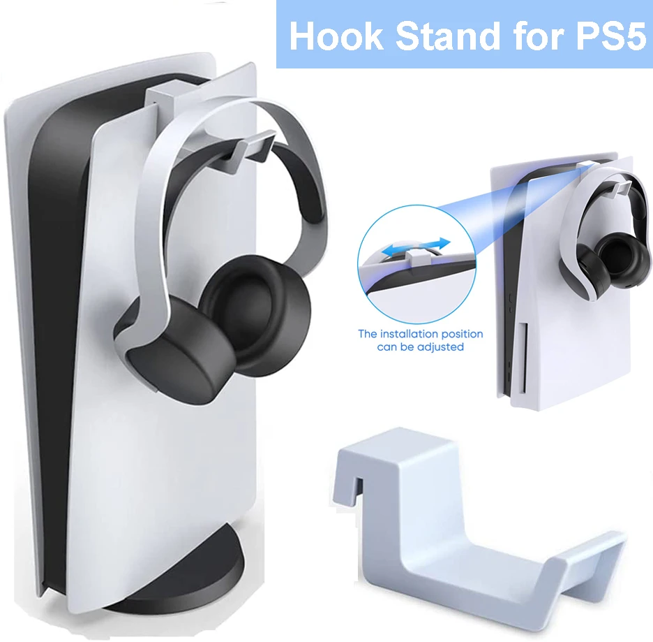 PS5 kontroler do gier wieszak na słuchawki uchwyt prosty lekki stojak na słuchawki do konsoli Playstation 5 akcesoria 1 PS5 kontroler do gier wieszak na słuchawki uchwyt prosty lekki stojak na słuchawki do konsoli Playstation 5 akcesoria 1