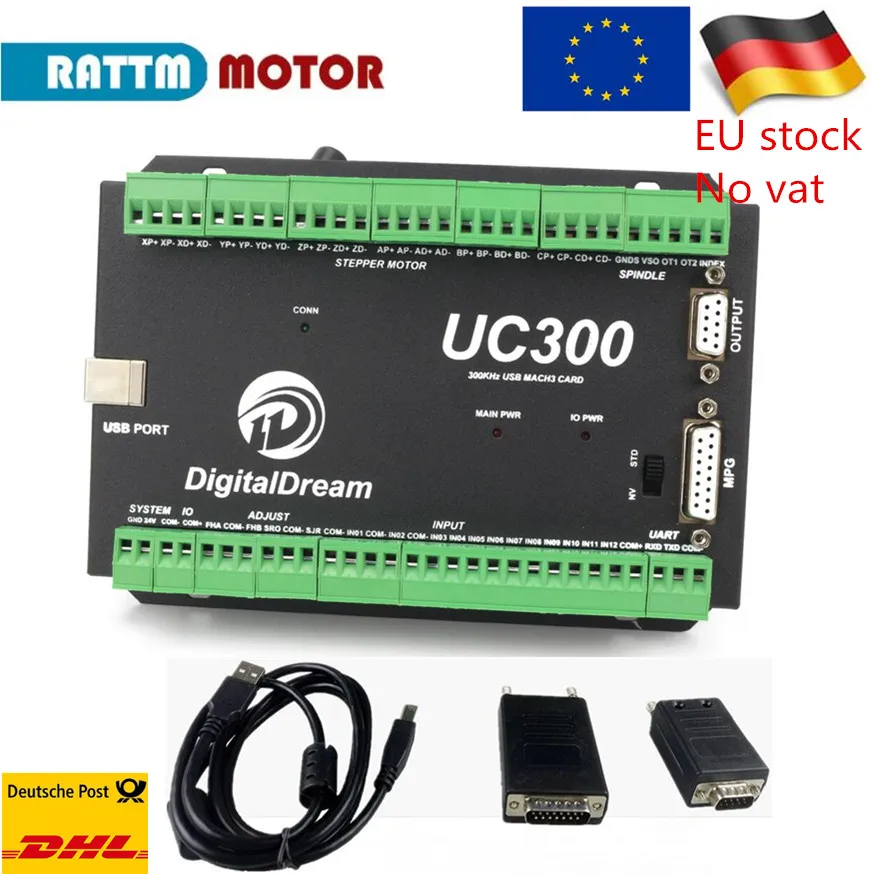 

EU Delivery! NVUM 5 Axis 200KHZ MACH3 USB Motion Control Card CNC Controller for Stepper Motor Servo motor from RATTM MOTOR