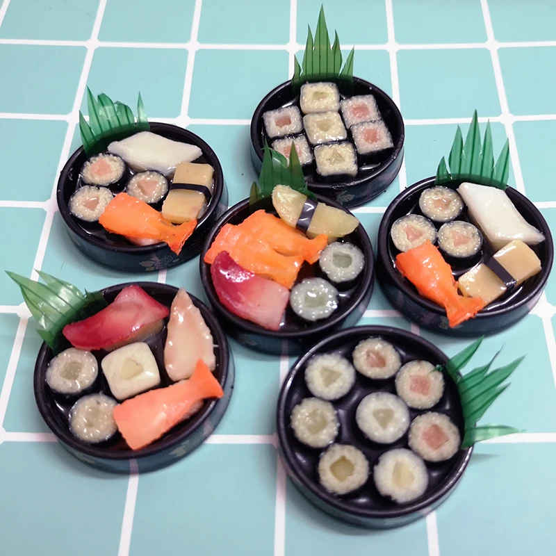 Миниатюрный Кукольный домик модель суши для еды 2 шт. 1/6 весы кухонные аксессуары