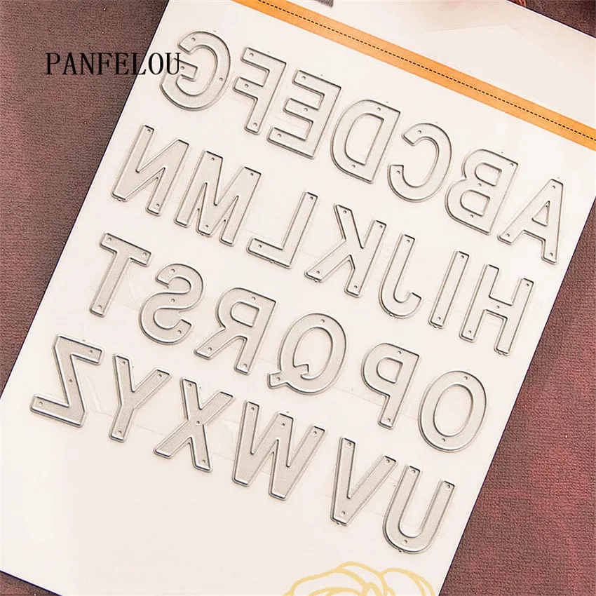 PANFELOU 1 лот = 26 шт. огромные буквы металлическое ремесло искусственная бумага