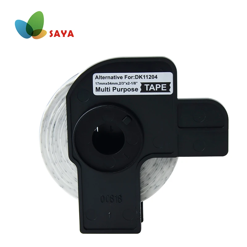 2 рулона этикеток лента для совместима с устройствами Brother совместимыми 17 мм x 54 400