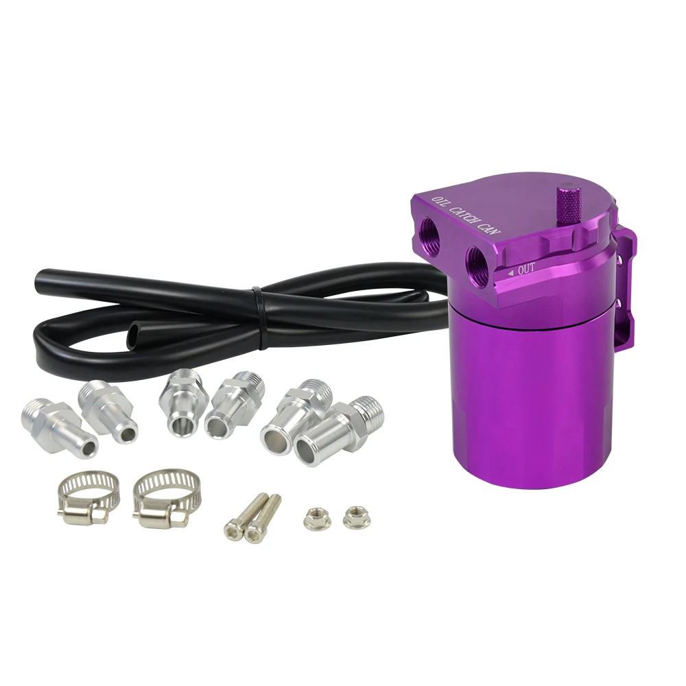 Универсальный Топливный перенапряжения бак с шоком алюминиевый маслоуловитель БАК может резервуар подходит для mustang HT-TK63 - Цвет: Фиолетовый
