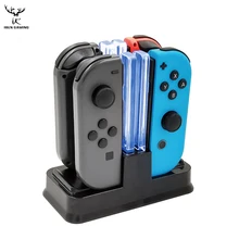 IBen светодиодный зарядная док-станция зарядное устройство Подставка для nintendo Switch 4 Joy Con контроллеры 4 в 1
