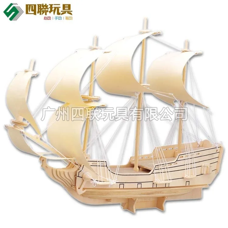 Phoenician Warships DIY собранная образовательная научная головоломка 3D модель деревянная навигационная модель игрушки