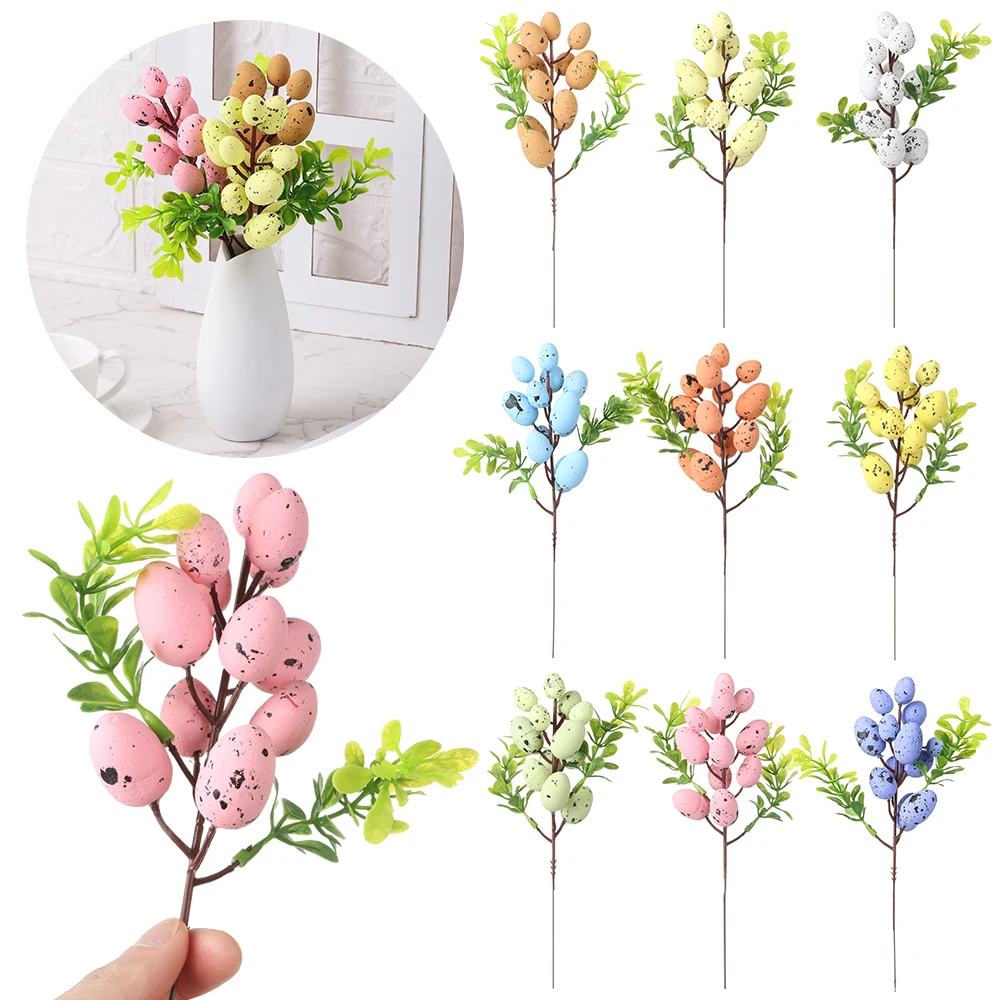 Details about   DIY Home Decor Painting Hanging Ornaments Eggs Tree Branches Easter Decorations 
