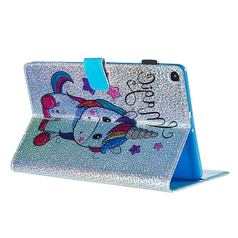 Wekays For Samsung Tab A 10.1 Cartoon Glitter Leather Fundas Case For Samsung Galaxy Tab A 10.1 inch 2019 T510 T515 Cover Cases