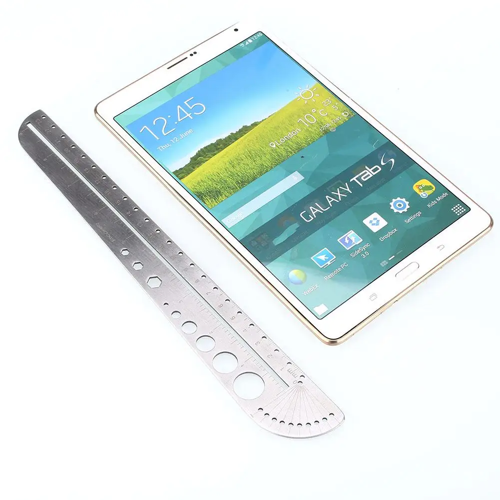 Outdoor Ruler 26.8CM Tool Portable Shooting Silver Metal Iron Hiking Measurement Durable Rulers Journal Camping Large Size