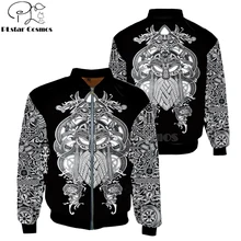 Viking Tattoo 3D bomber куртки толстовки для мужчин женщин Новая мода молния с капюшоном длинный рукав пуловер унисекс Norse косплей одежда-6