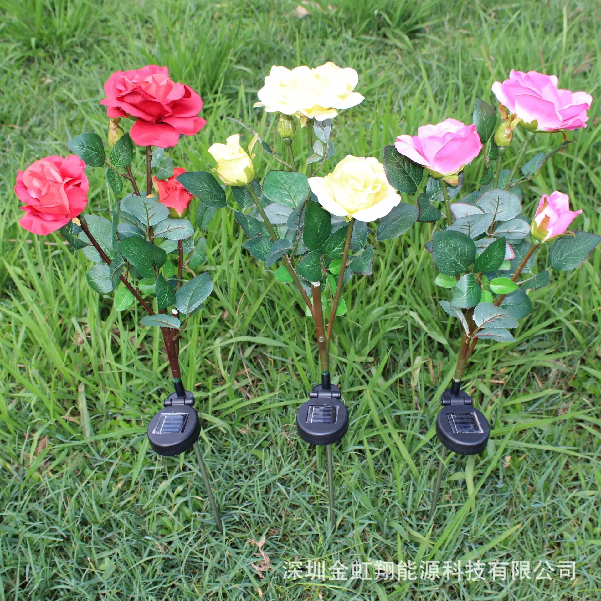 

Solar Rose Festive Lantern Model Solar Festive Lantern LED Floor Outlet Garden Decorative Lights Lawn Lamp a Generation of Fat