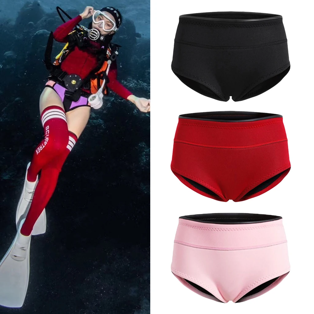 1.5mm Neoprene Super Stretch Diving Snorkel Brief Underwear Shorts Women Wetsuit Boyshort Bottoms Diving Swimmin Snorkeling