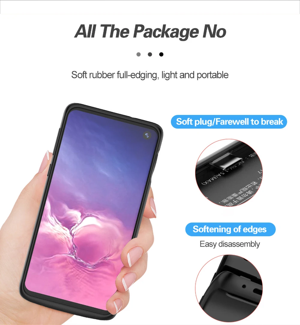 Чехол для зарядного устройства для samsung Galaxy S7 S7 Edge S10 S10e S10plus портативный чехол для зарядного устройства для samsung PoverBank чехол для зарядного устройства