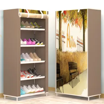 

Multilayer Simple Shoe Rack Thicken Steel Tube Nonwoven Fabric Detachable Shoes Storage Shelf Space-saving Hallway Shoe Cabinet
