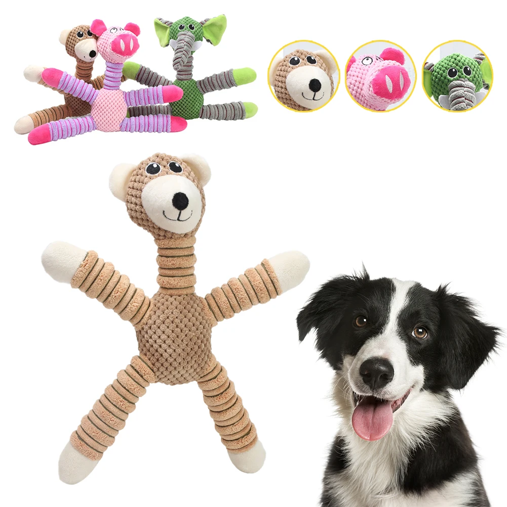 Мягкий и прочный плюшевый материал смешная свинья слон обезьяна игрушка для