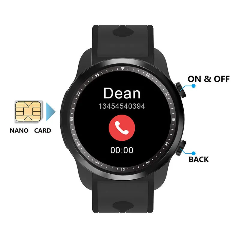 

4G card Android smart watch men woman digitalwatch Heart rate 1+16GB memory GPS global positioning WiFi electronic watch phone