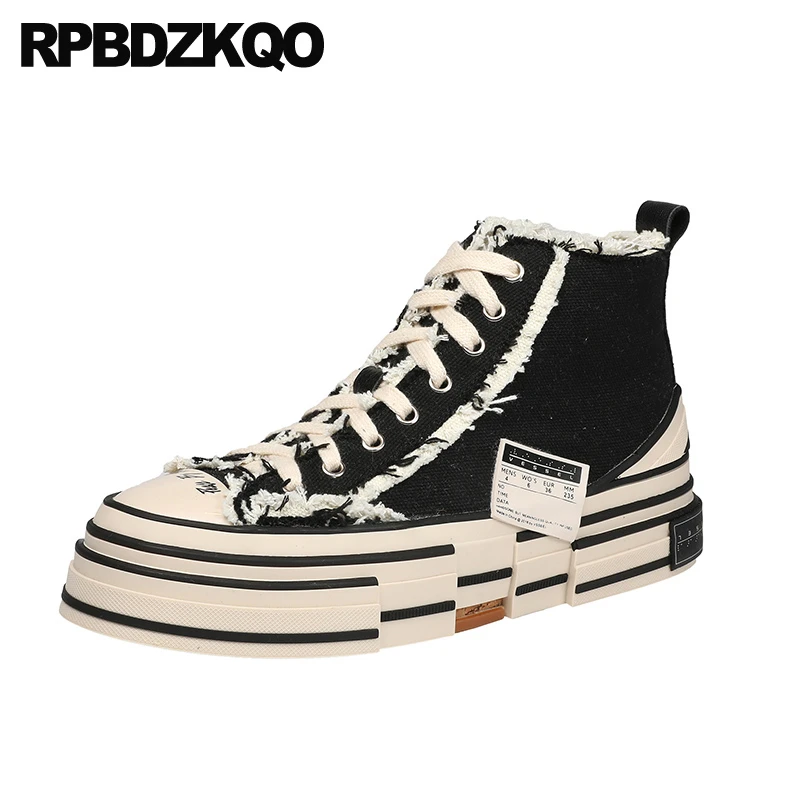 plain black high top sneakers