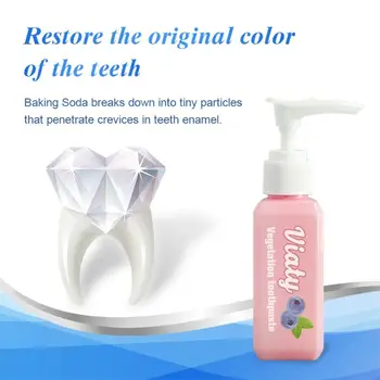

Viaty Vegetation Toothpaste Stain Smoke Removal Reduce Tooth Dirt Whitening Toot 667D
