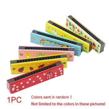 

New Mini Chilren Beginner Wooden Harmonica Early Education Enlightenment Musical Instruments for Baby