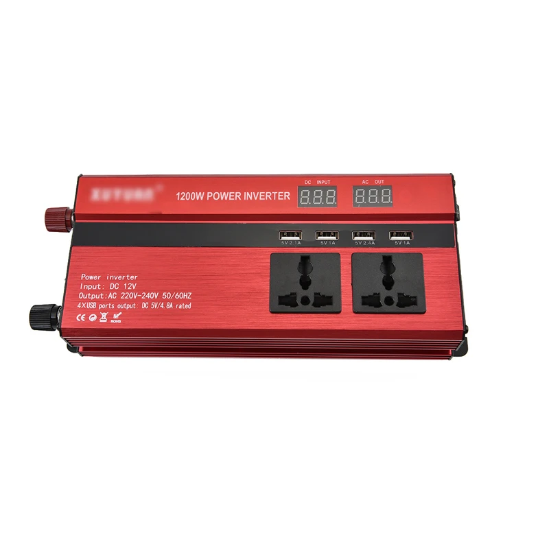 Neue Berufs 1200W Power Inverter DC 12V zu AC 220V Digital LCD Display Auto Konverter für Haushalt geräte Neue Berufs 1200W Power Inverter DC 12V zu AC 220V Digital LCD Display Auto Konverter für Haushalt geräte