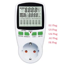 Intelligente AC Energie Power Meter Wattmeter Buchse EU UNS FR UK Spannung Strom Frequenz Strom Monitor EU/UNS/UK Stecker