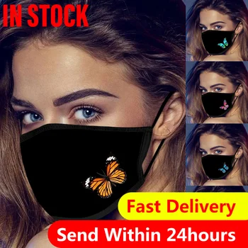 

5 Pc Adults Reusable Mouth Masks For Dust Protection Anti-face Mask Printed Washable Earloop Face Mask Py6
