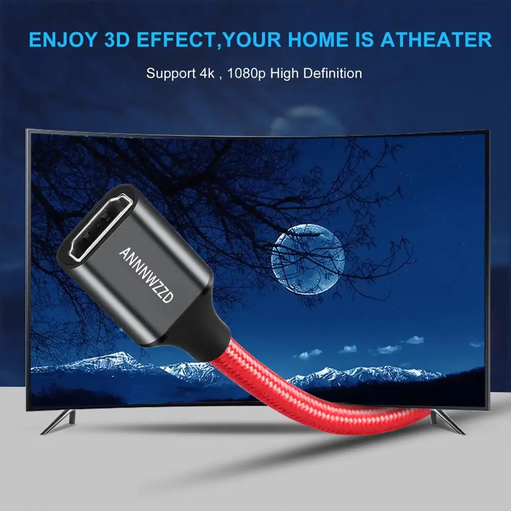 Кабель удлинитель HDMI штекер гнездо 4K 60 Гц 2 0 Удлинительный кабель для HDTV Nintendo Switch