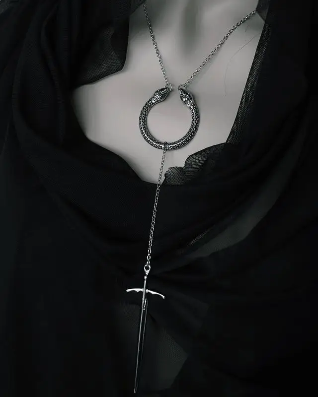 Ожерелье Serpentes/чокер богини гот/панк/Металлическая Змея/колдовские ведьмы Wicca