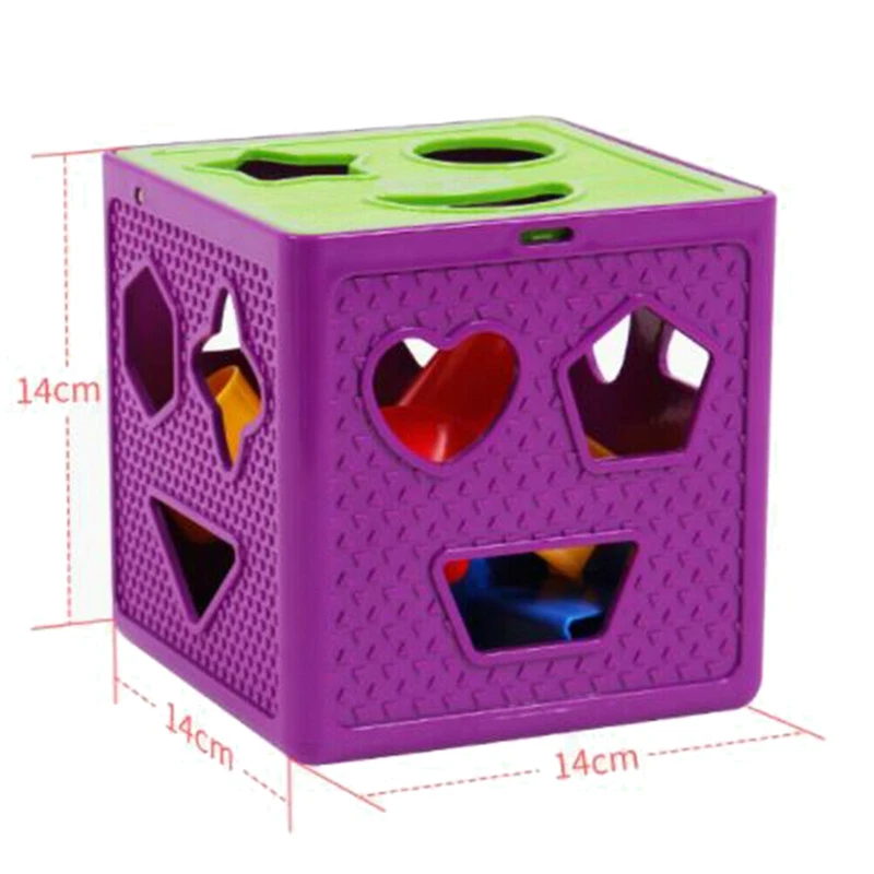 Квадратные детские блоки форма игрушка-сортировщик блоки мульти форма s Цвет Игрушки для распознавания коробка