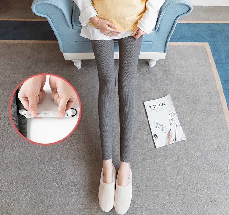 Maternity Leggings For Pregnant Women Clothes Autumn Winter Velvet Warm Pregnancy Pants Trousers Pantalon Grossesse Femmel
