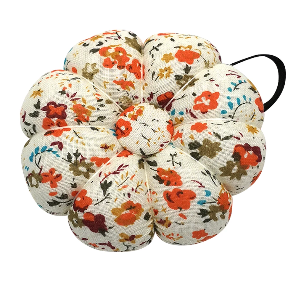 D Cute Fabric Pumpkin Shape Holder Pin Cushions with elastic wrist band Wearable Needle Pincushion For Sewing Quilting Pin Holder - Цвет: D