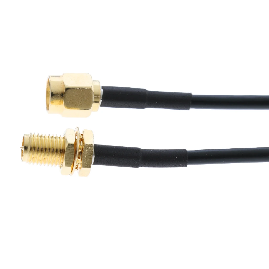 Antenna Adapter, RP SMA Male to RP SMA Female Extension Cable Connector for WiFi Wireless Router & Network Card (32.8feet)
