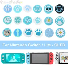 

2PCS Blue For Nintendo Switch Lite OLED Joystick Cover Thumb Stick Grips Caps Joy-Con Controller JoyCon Gamepad Thumbstick Case