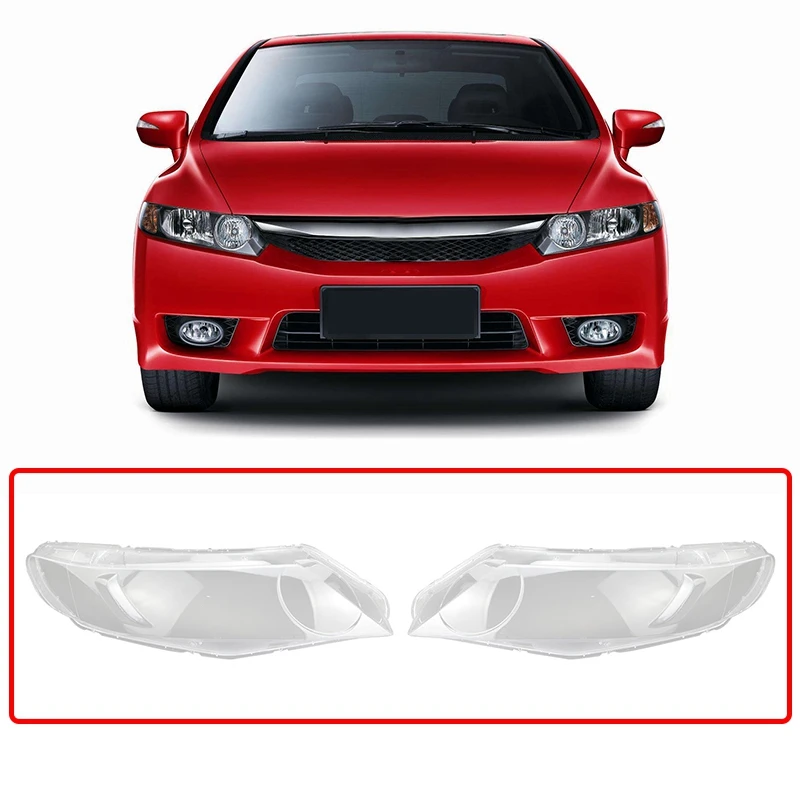 

Front Headlight Lamps Cover Transparent Lampshade Lamp Shell Masks Headlight Cover Lens for Honda Civic 2006-2011