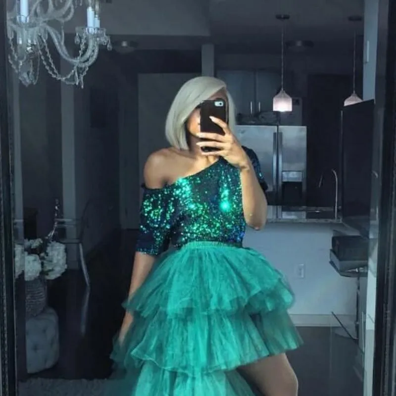 TWOTWINSTYLE Elegant Asymmetrical Women Shirt Skew