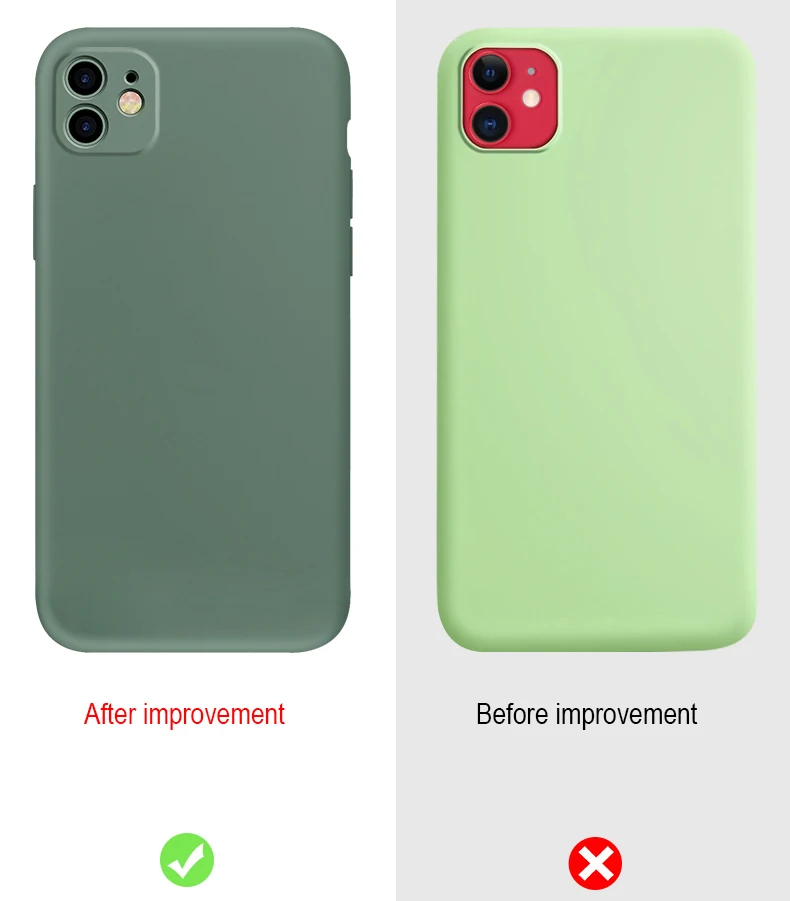 Camera Lens Protection Phone Case For IPhone 11 Pro Max Liquid silicone Case For IPhone 11 5
