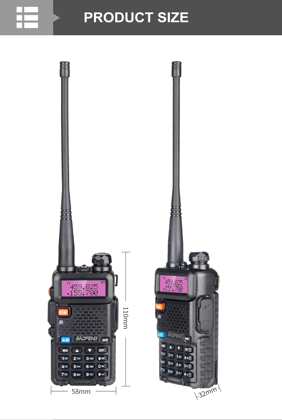 4 шт. Настоящее 8 Вт рация Baofeng UV 5R двухдиапазонный FM приемопередатчик УКВ двухстороннее радио UV5RHP Высокая мощность Охота CB ham радио