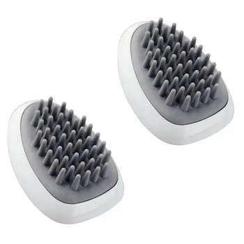 

2Pcs Spa Slimming Massage Brush Silicone Head Body Shampoo Scalp Massage Brush Comb Hair Washing Comb Shower Bath Brush