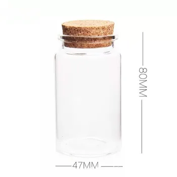 

24PCS 47*80mm 100ml Glass Bottle Spice Jar Storage Tank Storage Vial Wed Home Decor Supplies Food Container Tool Kitchen Gadgets