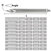 PCB Engraving Bit 3D Router Bits 3.175mm Shank Milling Cutter Tungsten Carbide Router Bits 20-60 Degrees Tip Router Cutter Bits ► Photo 2/5