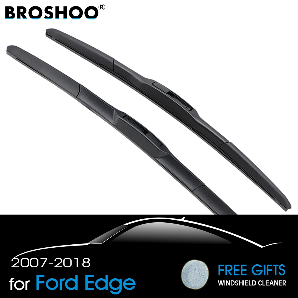 BROSHOO Auto Car Windshield Wiper Blade Natural Rubber For Ford Edge Fit Pinch Tab/Hook Arms