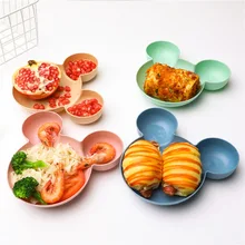 

Kid Cartoon Mouse Mickey Bowl Dishes Lunch Box Kid Baby Children Infant Baby Rice Feeding Bowl Plastic Snack Plate Tableware