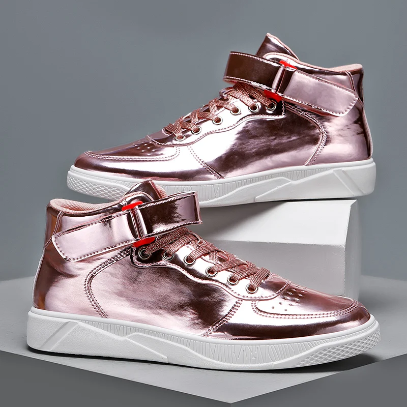 rose gold designer sneakers