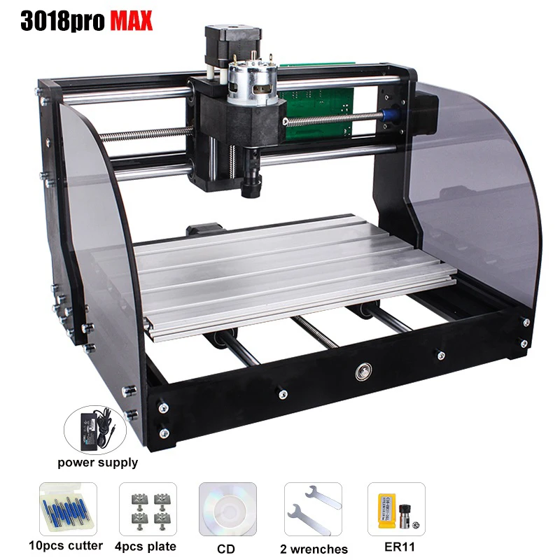Обновленный ЧПУ 3018 Pro Max DIY 3 оси лазерный гравер GRBL PBC фрезерный лазерный гравировальный станок древесины маршрутизатор 3018 Pro с автономным - Цвет: no offline