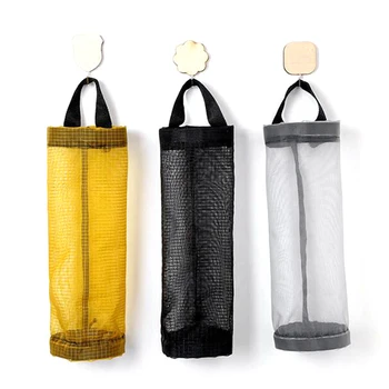 

Grocery bags holder wall mount storage dispenser plastic kitchen organizer
