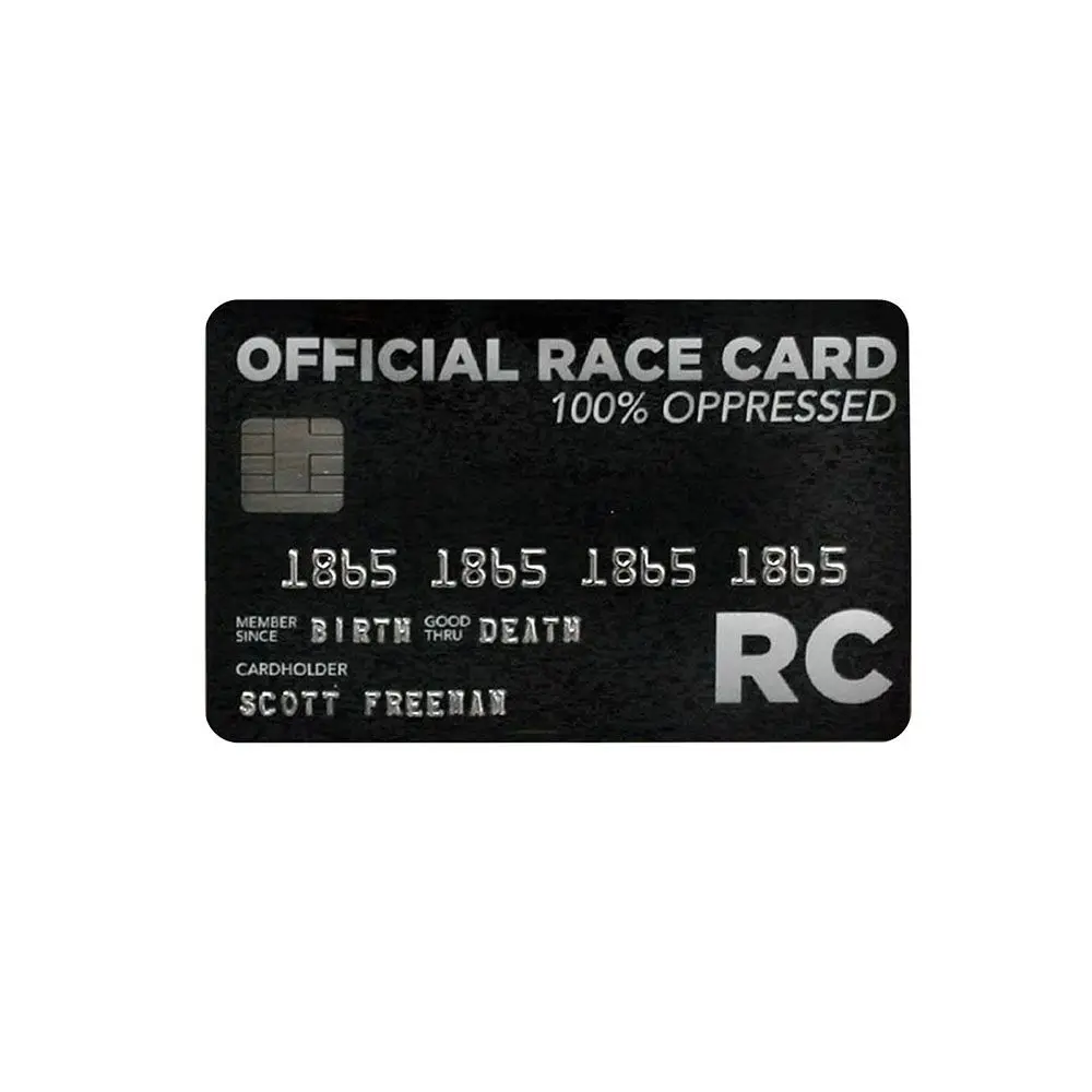 1PC Success Collectable Novelty Gag White Privilege Card Official Race Card Trumps Everything Credit Card