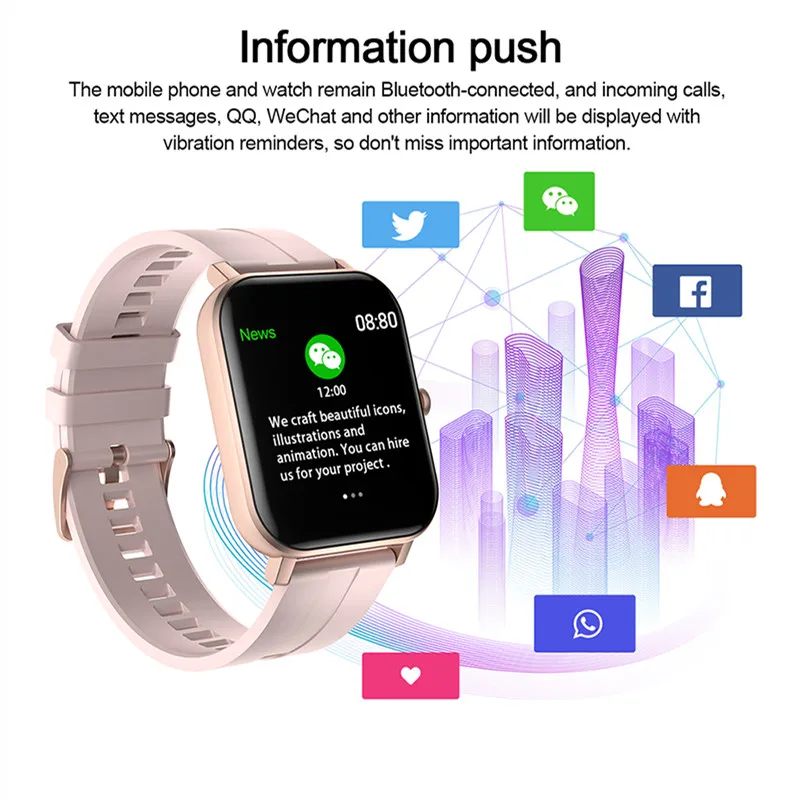 

Smart Watches F22 Sleep Monitoring Blood Pressure Bluetooth Waterproof PK W26 Smart Band Activity Tracker mi 4