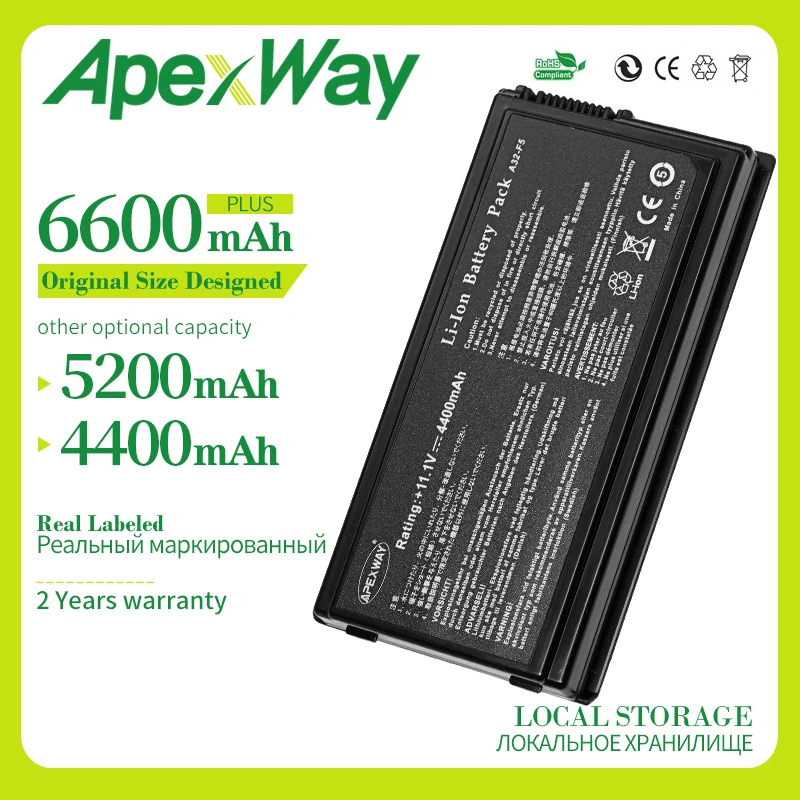 Apexway 6 ячеек Сменный аккумулятор для asus 90-NLF1B2000Y A32-F5 F5 F5C F5RI F5SL F5Sr F5V F5VI F5VL F5Z F5GL F5M F5N F5R
