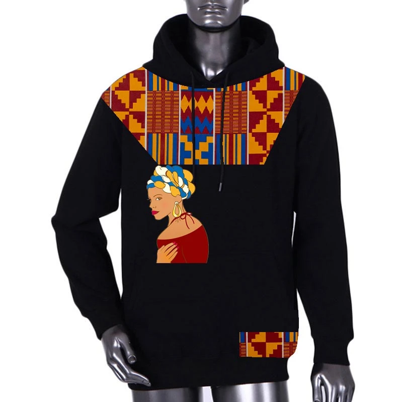 Hoodie with african print Clearance